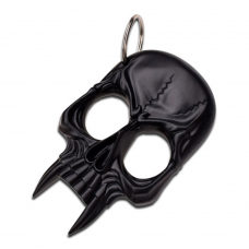 Chaveiro soco-inglês em nylon - Caveira - Preto