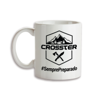 Caneca Crosster branca em cerâmica