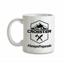 Caneca Crosster branca em cerâmica