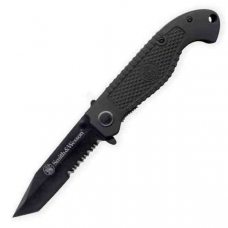 Canivete Tático Smith&Wesson Preto Tanto CKTACBS