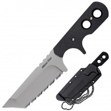 Faca de Pescoço Cold Steel Mini Tac Tanto serrilhada 49HTFS