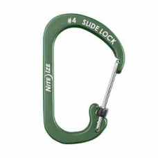 Mosquetão Nite Ize SlideLock Carabiner #4 em alumínio verde oliva