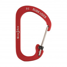 Mosquetão Nite Ize SlideLock Carabiner #4 em alumínio vermelho