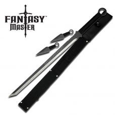 Conjunto espada tanto e facas de arremesso Fantasy Master