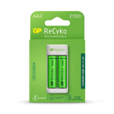 Carregador GP ReCyko USB c/ 2 Pilhas Recarregáveis AA NiMH 2000mAh