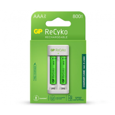 Carregador GP ReCyko USB c/ 2 Pilhas Recarregáveis AAA NiMH 800mAh