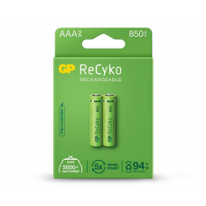 Pilha Recarregável GP ReCyko c/ 2 AAA NiMH 850mAh 1,2V