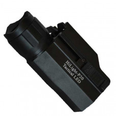 Lanterna para pistola Hilight P20 500 Lumens. Utiliza 1 bateria CR123A ou RCR123A.