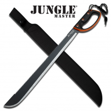 Facão Jungle Master dorso serrilhado guarda em 