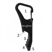 Ferramenta de chaveiro Nite Ize DoohicKey ClipKey preto