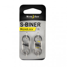 Mosquetões Nite Ize S-Biner MicroLock em aço inox (par)