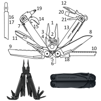 Alicate Leatherman Surge com 21 funções Acompanha bainha Premium