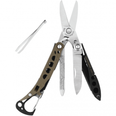 Tesoura multifuncional Leatherman Style CS cor Coyote com 6 funções