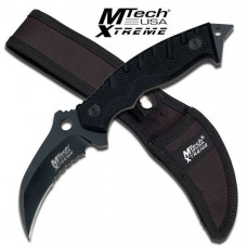 Faca MTech USA Xtreme karambit com tala em G10 e bainha em nylon