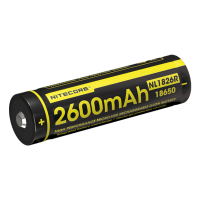 Bateria 18650 de lítio Nitecore NL1826R com micro USB integrado