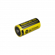 Bateria 16340 recarregável Nitecore com 950 mAh e USB integrado