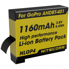 Bateria de lítio Nitecore NLGP4 para GoPro AHDBT-401