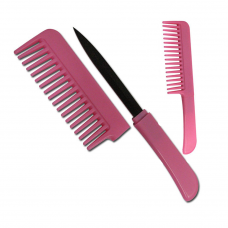 Faca dissimulada estilo pente cor rosa
