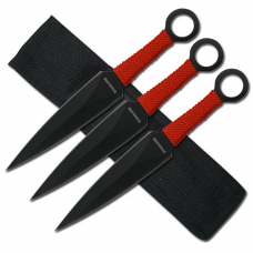 Conjunto com 3 facas de arremesso Perfect Point Kunai