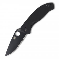 Canivete Spyderco Tenacious Black C122GBBKPS Combo Edge
