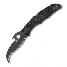 Canivete Spyderco Matriarch 2 Wave serrilhado com tala em FRN