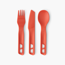 Conjunto de talhers Sea To Summit Passage Cutlery laranja c/ 3 peças (plástico)