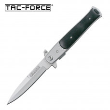Canivete stiletto Tac Force by Master Cutlery abertura assistida tala em madeira TF-428BW