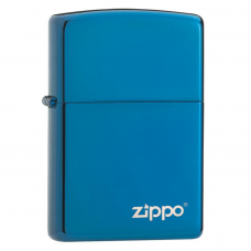 ISQUEIRO ZIPPO AZUL SAPHIRE COM LOGO