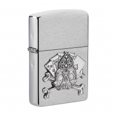 ISQUEIRO ZIPPO CARD SKULL EMBLEM