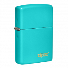 ISQUEIRO ZIPPO FLAT TURQUOISE LOGO